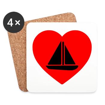 Sail - Coasters (set of 4) - white - Front