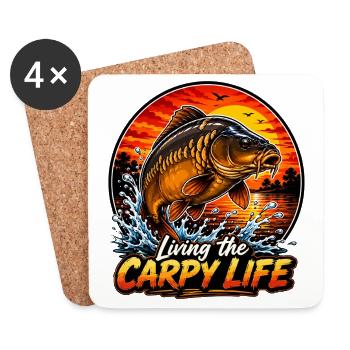 Das Carpy Life Angel-Design leben - Untersetzer (4er-Set) - Weiß - Vorne