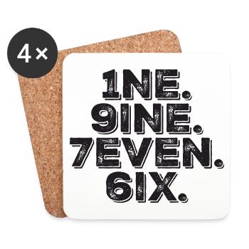 Millésime 1976 - Dessous de verre (lot de 4) - blanc - Devant