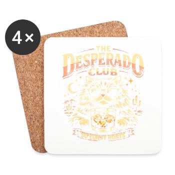 Le Club des Desperados – Cool Cat Vintage - Dessous de verre (lot de 4) - blanc - Devant