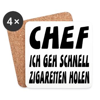 Chef - Untersetzer (4er-Set) - Weiß - Vorne