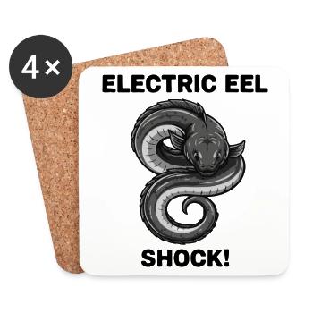 Elektrischer Aal-Schock-Aal - Untersetzer (4er-Set) - Weiß - Vorne