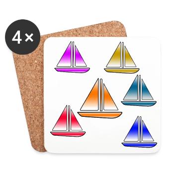 Voile - Dessous de verre (lot de 4) - blanc - Devant