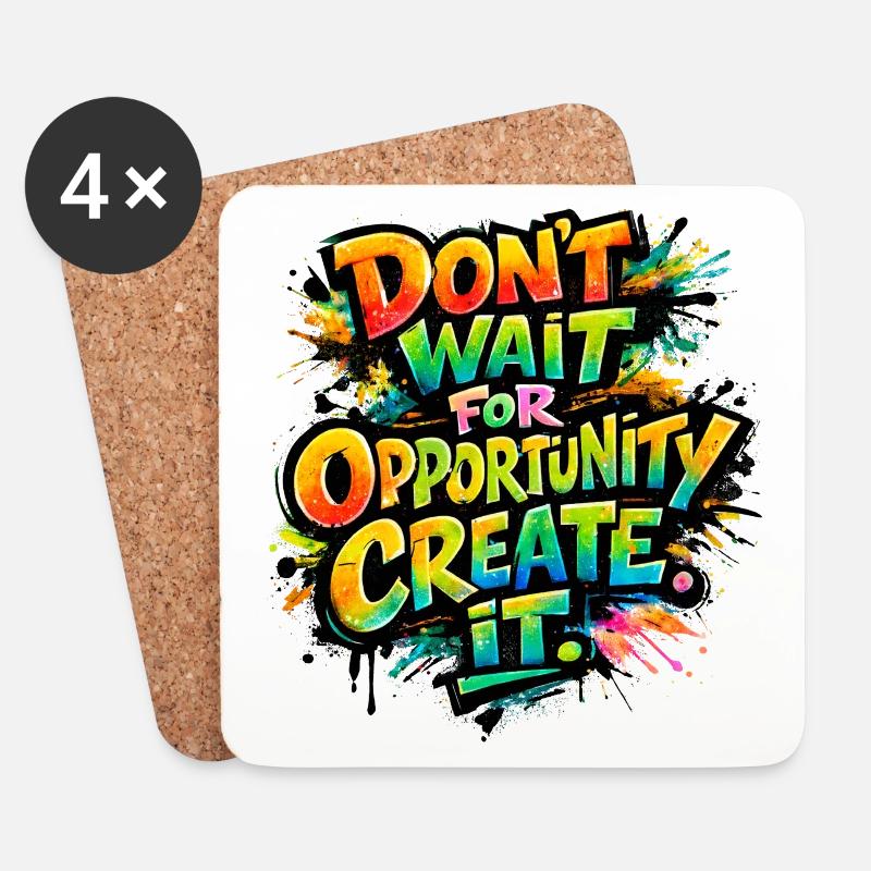Don-t_wait_ - Coasters (set of 4) - white