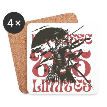 Crimson Kraken Silhouette - Untersetzer (4er-Set) - Weiß - Vorne