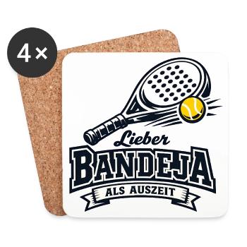 Lieber Bandeja Als Auszeit - Untersetzer (4er-Set) - Weiß - Vorne