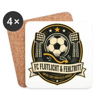 FC Flutlicht & Fehltritt - Untersetzer (4er-Set) - Weiß - Vorne