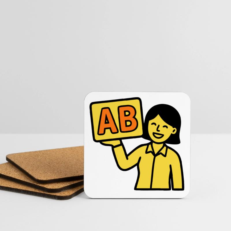 Enseignant à l’école primaire ABC Vector Dessous de verre (lot de 4)