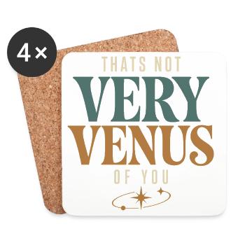 Venus-zeichen Venus-astrologie - Untersetzer (4er-Set) - Weiß - Vorne