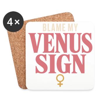 Venus-zeichen Venus-astrologie - Untersetzer (4er-Set) - Weiß - Vorne