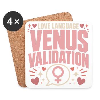 Venus-zeichen Venus-astrologie - Untersetzer (4er-Set) - Weiß - Vorne