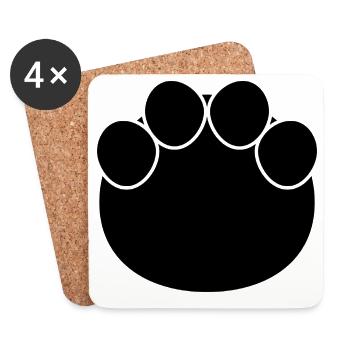 Elephant footprint - Coasters (set of 4) - white - Front
