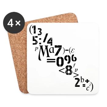 Mathematician Teacher Numbers Sign Analyst - Coasters (set of 4) - white - Front