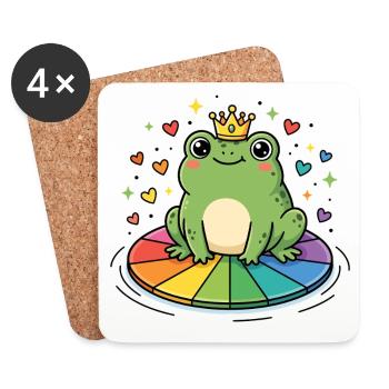 Pride Month LGBT - Gay Princess - Coasters (set of 4) - white - Front