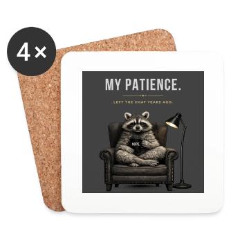 Running Out Of Patience Funny Raccoon - Untersetzer (4er-Set) - Weiß - Vorne