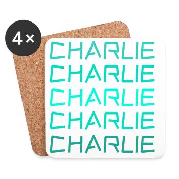 Charlie - Coasters (set of 4) - white - Front