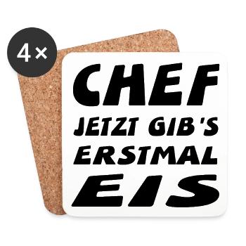 Chef - Untersetzer (4er-Set) - Weiß - Vorne