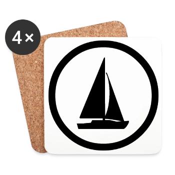 Voile - Dessous de verre (lot de 4) - blanc - Devant