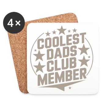 Coolest Dads Club Member - Coasters (set of 4) - white - Front