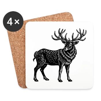 elk - Coasters (set of 4) - white - Front