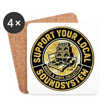 Support Local Music - Coasters (set of 4) - white - Front