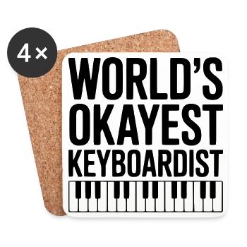 World's Okayest Keyboardist - Coasters (set of 4) - white - Front
