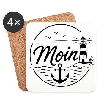 Moin - Untersetzer (4er-Set) - Weiß - Vorne