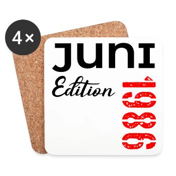 Juni 1986 - 40. Geburtstag - Untersetzer (4er-Set) - Weiß - Vorne