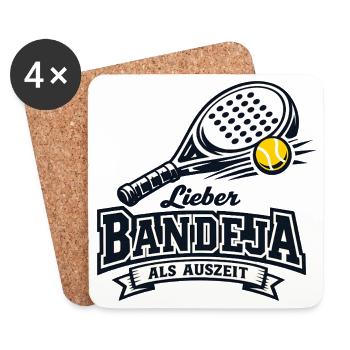 Lieber Bandeja Als Auszeit - Untersetzer (4er-Set) - Weiß - Vorne