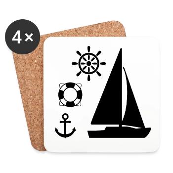 Voile - Dessous de verre (lot de 4) - blanc - Devant
