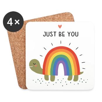 Pride Month LGBTQ - Just Be You - Coasters (set of 4) - white - Front