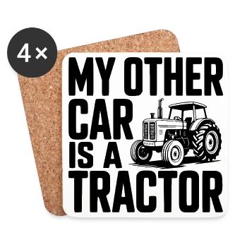 My Other Car Is a Tractor - Coasters (set of 4) - white - Front