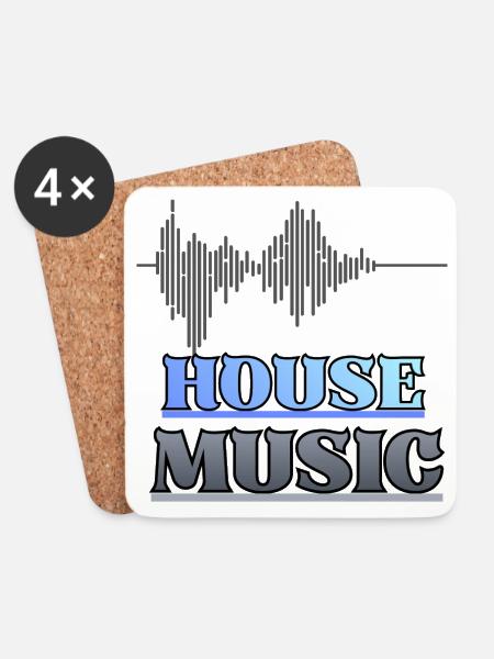 House - Untersetzer (4er-Set) - Weiß