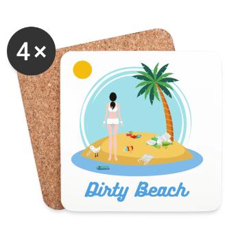 Dirty Beach - Coasters (set of 4) - white - Front