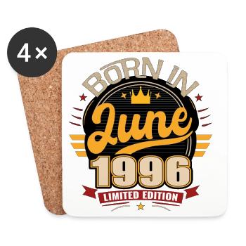 Born in June 1996 - Coasters (set of 4) - white - Front
