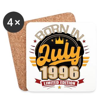 Born_in_July_1996 - Dessous de verre (lot de 4) - blanc - Devant