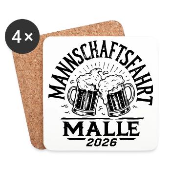 Voyage de l’équipe Malle 2026 - Dessous de verre (lot de 4) - blanc - Devant