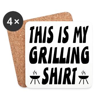 Griller - Dessous de verre (lot de 4) - blanc - Devant