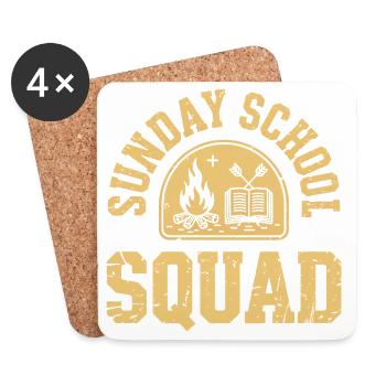Sunday School Squad - Coasters (set of 4) - white - Front
