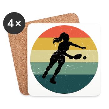 Pickleball Fan Design für Pickleballspielerin Fans - Untersetzer (4er-Set) - Weiß - Vorne