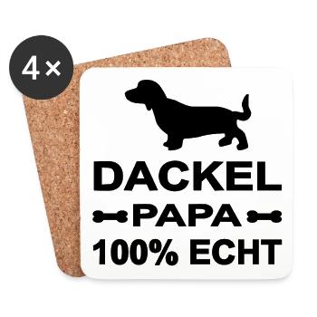 Dackel - Untersetzer (4er-Set) - Weiß - Vorne