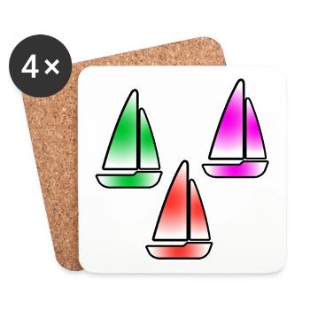 Voile - Dessous de verre (lot de 4) - blanc - Devant