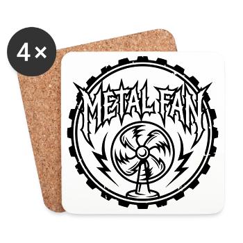 Metal fan - Coasters (set of 4) - white - Front