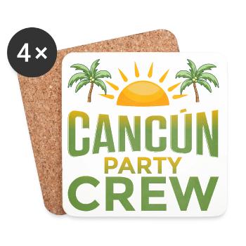 Cancun Party Crew - Untersetzer (4er-Set) - Weiß - Vorne
