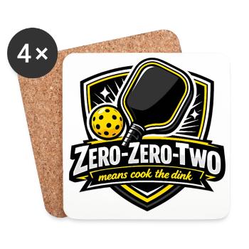 Zero-Zero-Two Ping-Pong Victory Design - Coasters (set of 4) - white - Front