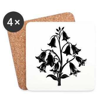 Fleurs de jacinthes - Dessous de verre (lot de 4) - blanc - Devant