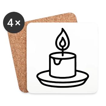 candle - Coasters (set of 4) - white - Front