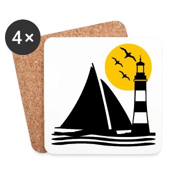 Sail - Coasters (set of 4) - white - Front