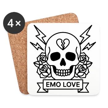 EMO - Untersetzer (4er-Set) - Weiß - Vorne