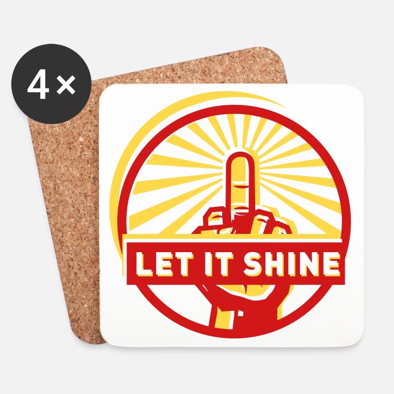 let it shine - Untersetzer (4er-Set) - Weiß